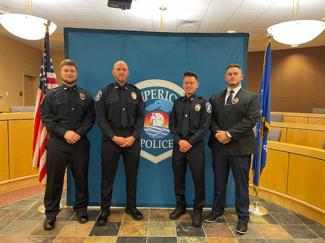 Superior Police Department swears in 4 officers - Vimarsana News